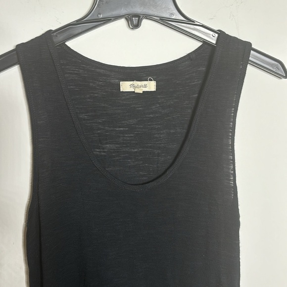 Ladies Black MADEWELL VISCOSE TANK TOP - Picture 2 of 5